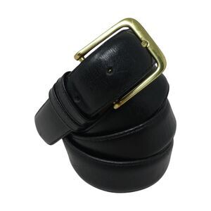 Coach Black Leather Gold Buckle Classic Belt Size 38